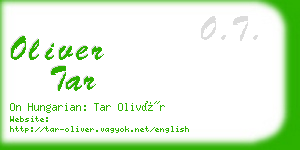 oliver tar business card